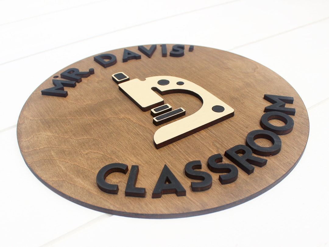 Science Teacher Custom Gift Laser Cut Sign 3D Lettering Etsy