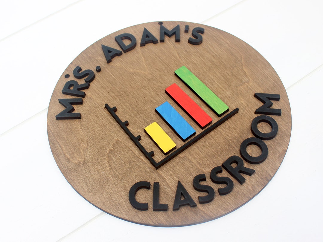 Math Teacher Custom Gift Laser Cut Sign 3D Lettering Classroom Door ...
