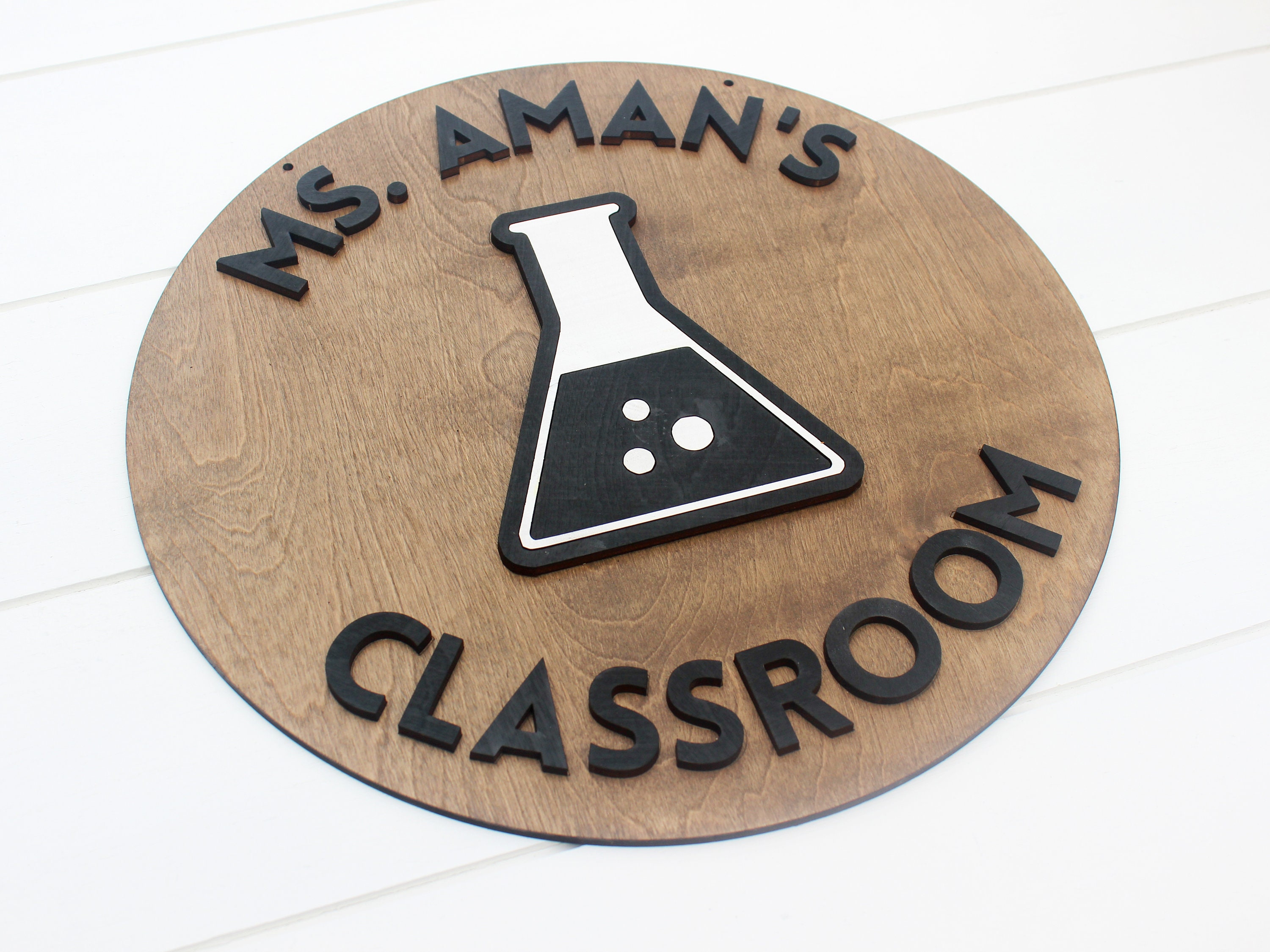 Science Teacher Custom Gift Laser Cut Sign 3D Lettering Etsy