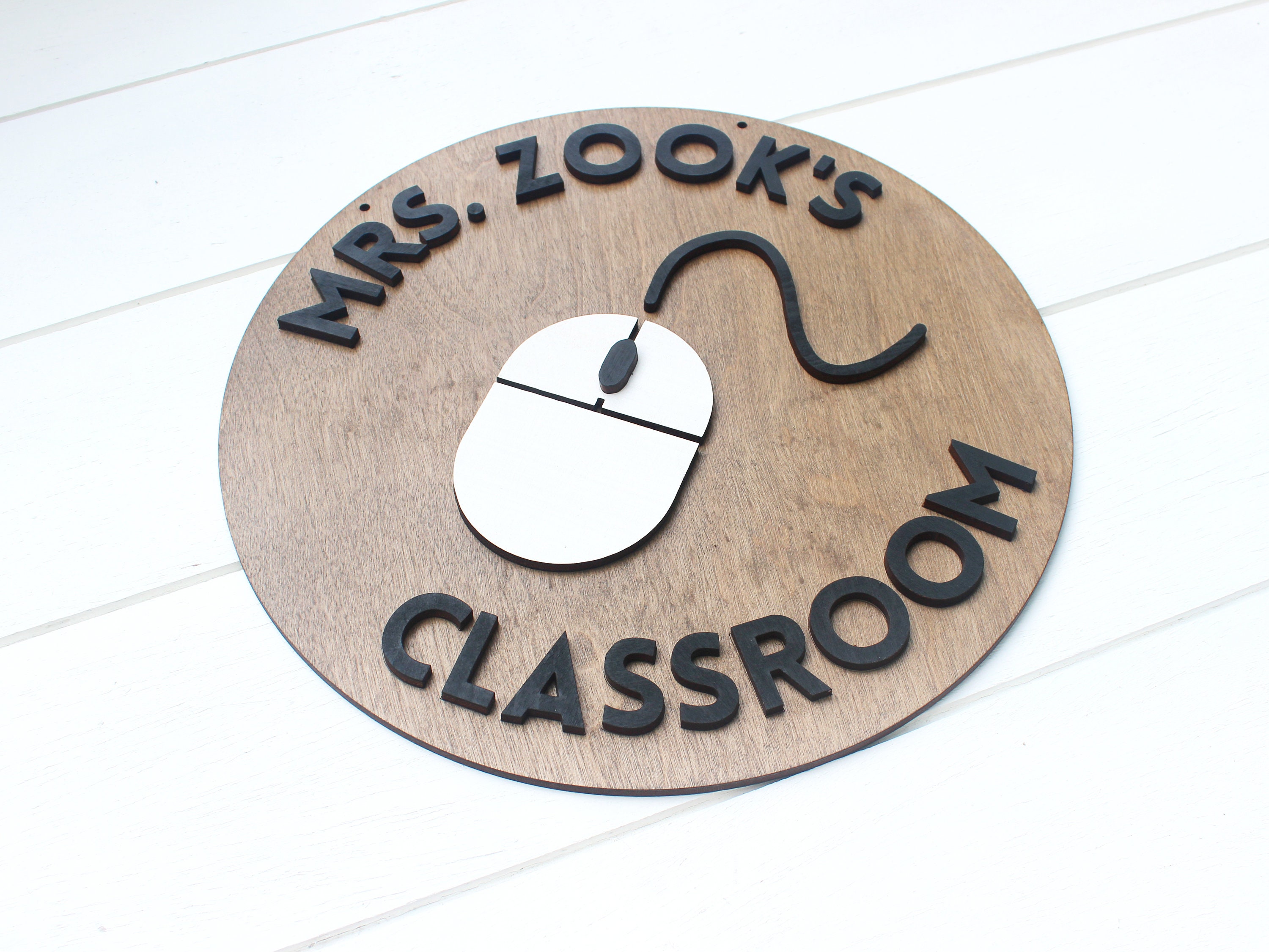 Personalized Computer Teacher Sign: Laser Cut Classroom Door Hanger - Etsy