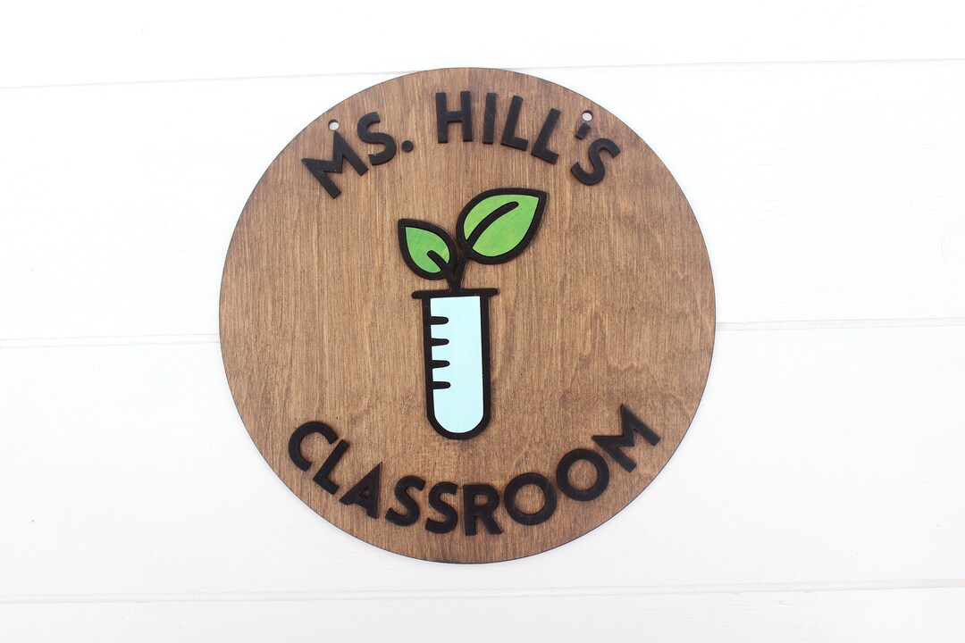 Custom Science Teacher Sign: 3D Laser Cut Classroom Decor - Etsy
