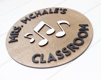 Music Band Teacher Custom Gift Laser Cut Sign 3D Lettering Classroom Door Decor Hanger Personalized Teacher Tutor Gift End of the Year Gifts
