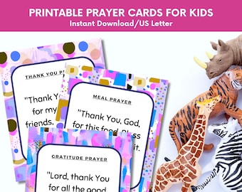 Printable Prayer Cards for Kids: Christian Encouragement (PDF)