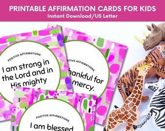 Faith Affirmation Cards for Kids: Printable Lunchbox Notes (PDF)