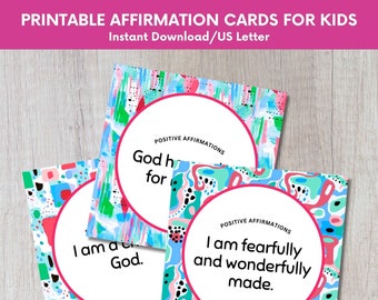 Faith Affirmation Cards for Kids: Printable Lunchbox Notes (PDF)