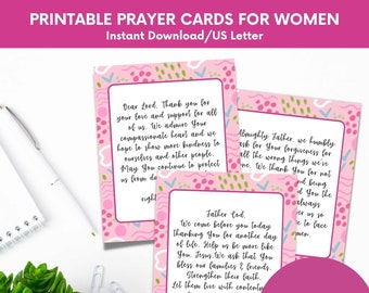 Printable Scripture Prayer Cards for Christian Women (Digital Download)