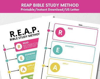 REAP Bible Study Method Printable: Scripture Journaling Guide (PDF)