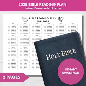 Piano di lettura della Bibbia dell'Antico e del Nuovo Testamento 2025 per i cristiani, Leggi la Bibbia in un anno, Piano settimanale della Bibbia, Tracker di lettura della Bibbia della Chiesa per le donne