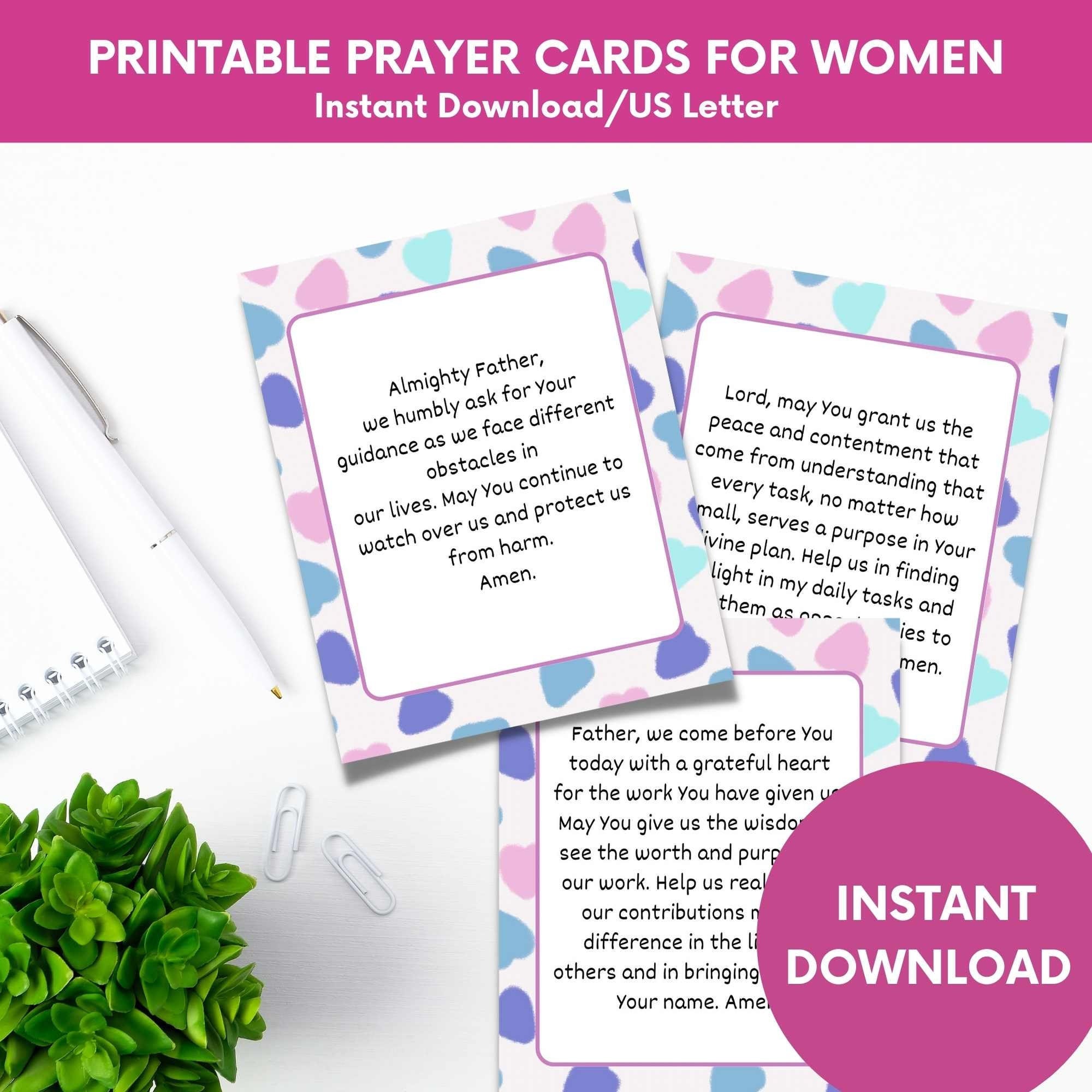 52 Printable Scripture Prayer Card Setchristian Women - Etsy