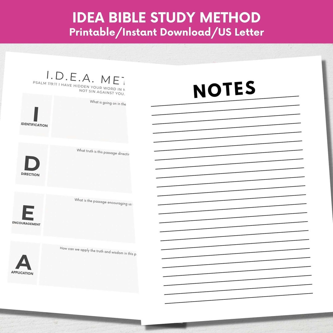 Printable IDEA Devotional Template for Women’s Group,christian Bible ...
