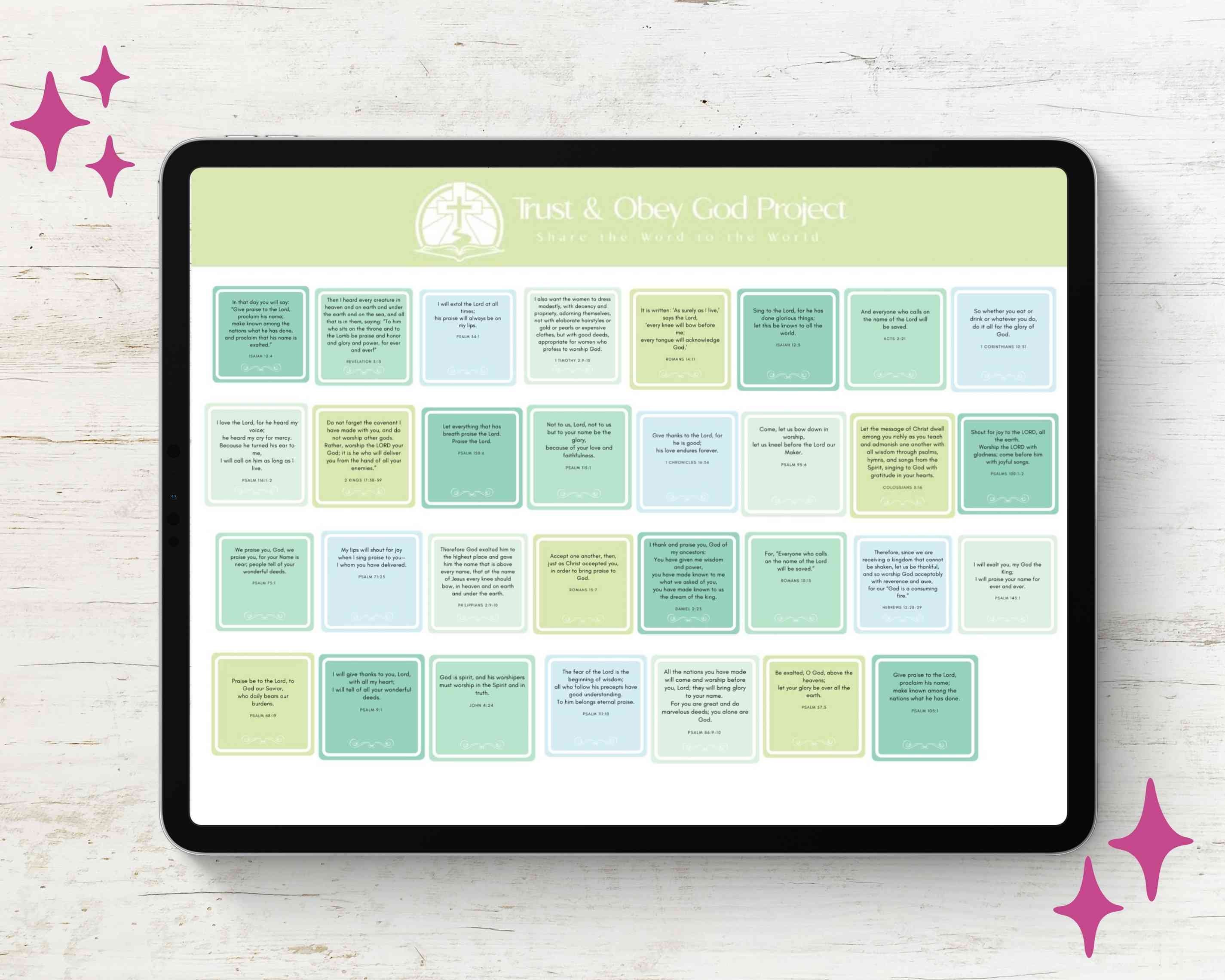 One Month of Bible Verses Christian Faith Digital Stickers,goodnotes ...