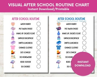 After School Routine Chart: Kids Daily Checklist (Digital Download)