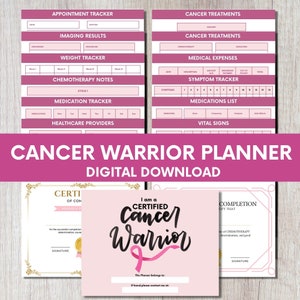 Breast Cancer Gift, Health Planner for Cancer Warriors, Chemotherapy Gift for Cancer Patients,Cancer Planner, You Got This,Printable Planner