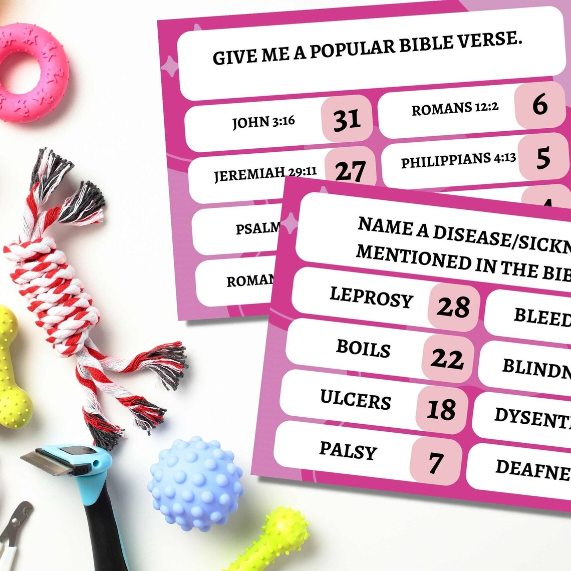 56 Printable Bible Feud Game Cards for Family Nightchristian - Etsy