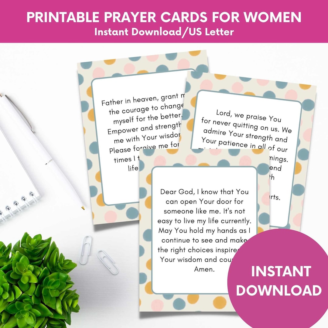 52 Printable Scripture Prayer Card Setchristian Women - Etsy