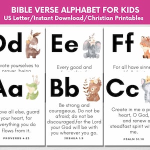 Kids ABC Scripture Cards: Printable Bible Verse Alphabet (PDF)