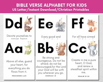 Kids ABC Scripture Cards: Printable Bible Verse Alphabet (PDF)