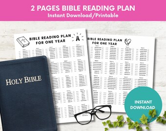 2026 Bible Reading Plan: Weekly Tracker (Digital Download)