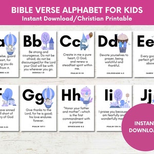 Alphabet Bible Verse Cards: ABC Scripture Prints (Digital Download)