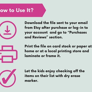 Kids' School Routine Chart: Visual Checklist (Digital Download) image 6