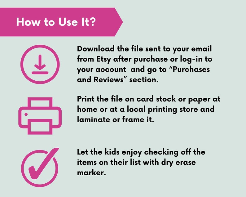 Kids' School Routine Chart: Visual Checklist (Digital Download) image 6