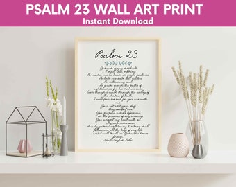 Cuadro Decorativo Bíblico Salmo 23 40x60cm Versículo | Meses sin interés