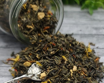 Organic Ginger Orange Peach Green Tea