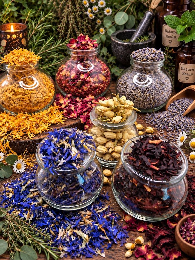 Over 220 Organic Dried Herbs List A-G| Flowers | Roots | Barks | Seeds | Herbs | Resins image 2