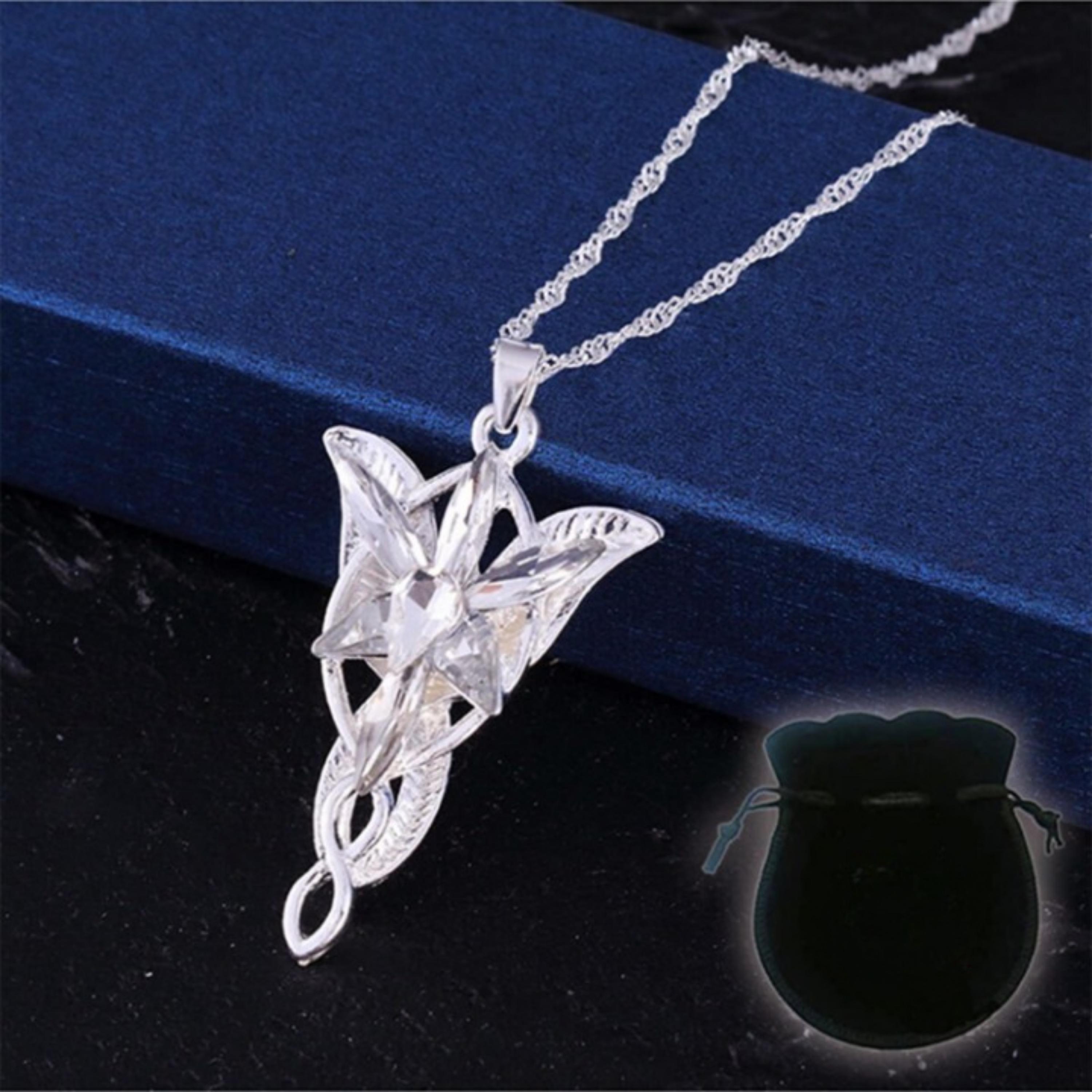 Arwens Abendstern Anhänger (versilbert) Mit Kette, Der Herr Der Ringe
