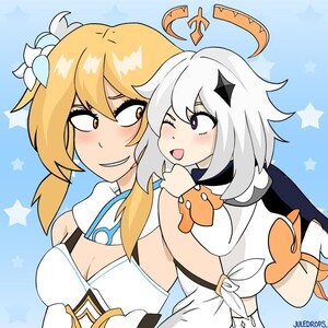 Lumine & Paimon Print