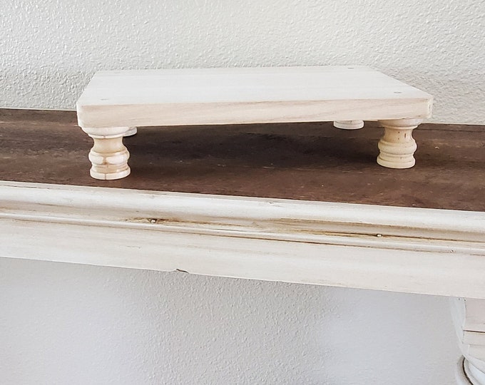 Wooden Riser Display Shelf Organizer Rectangle Wood Display Riser Stand ...