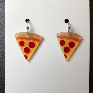 Pepperoni Pizza Slice earrings (Free Shipping)