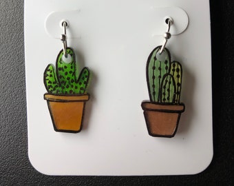 Cactus Potted Plants earrings (Free Shipping)