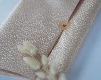 Tissue paper dotted in beige or pastel orange | 50 x 70 cm | Gift wrapping | Packaging products