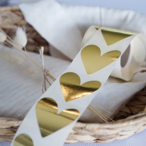 Sticker für Geschenke | Gold  | Goldenes Herz | Geschenkaufkleber