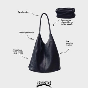 Echtleder Handtasche, schwarze Ledertasche, Leder Tragetasche, Slouchy Handtasche Schultertasche, Leder Shopper Tasche, Schultertasche Ledertasche