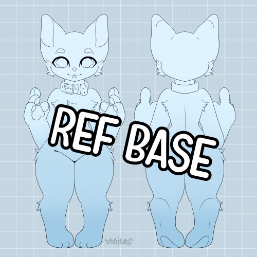 P2U Furry Lineart Base for Fursona Reference Sheet Adopts - Etsy