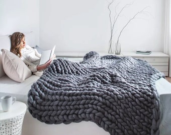 King Size Knit Blanket Etsy