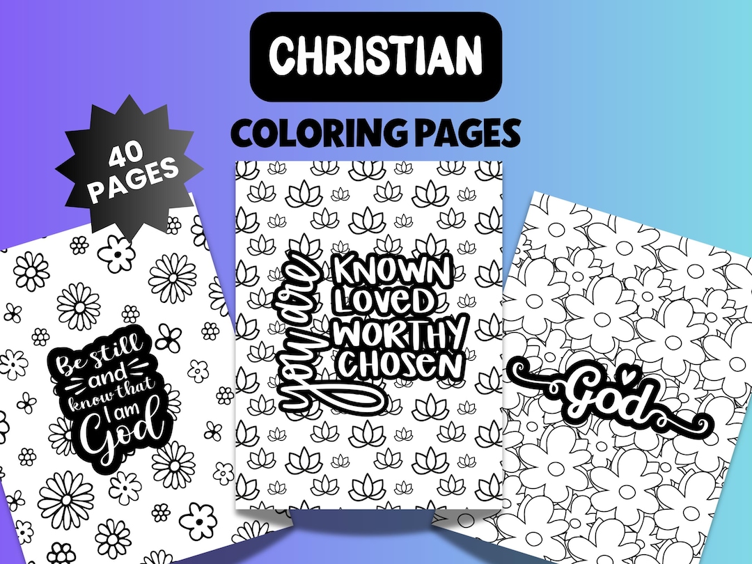 Christian Inspirational Coloring Pages Printable | 40 Faith Based ...