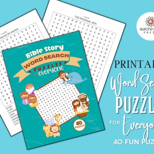 Bible Story Word Search for Everyone, Christian Word Search, Kids Wordsearch, Adult Printable Word Search, Christian Word Search Puzzles
