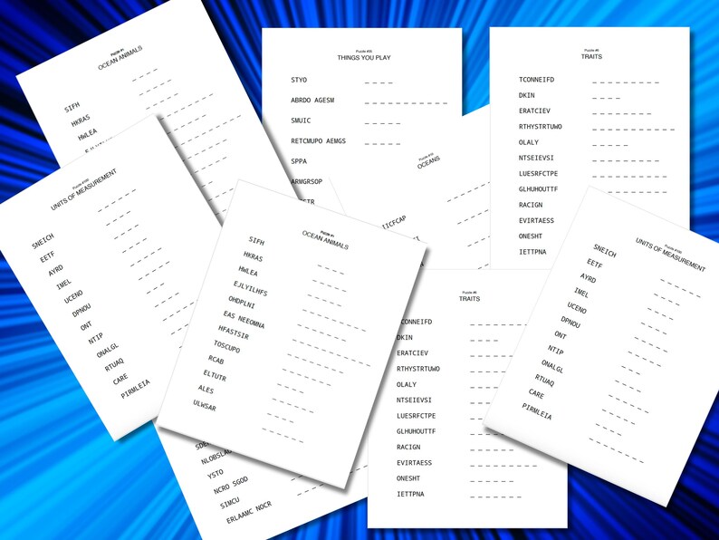 Jumbo Word Scramble Puzzle Book for Adults | 100 Large Print Brain ...