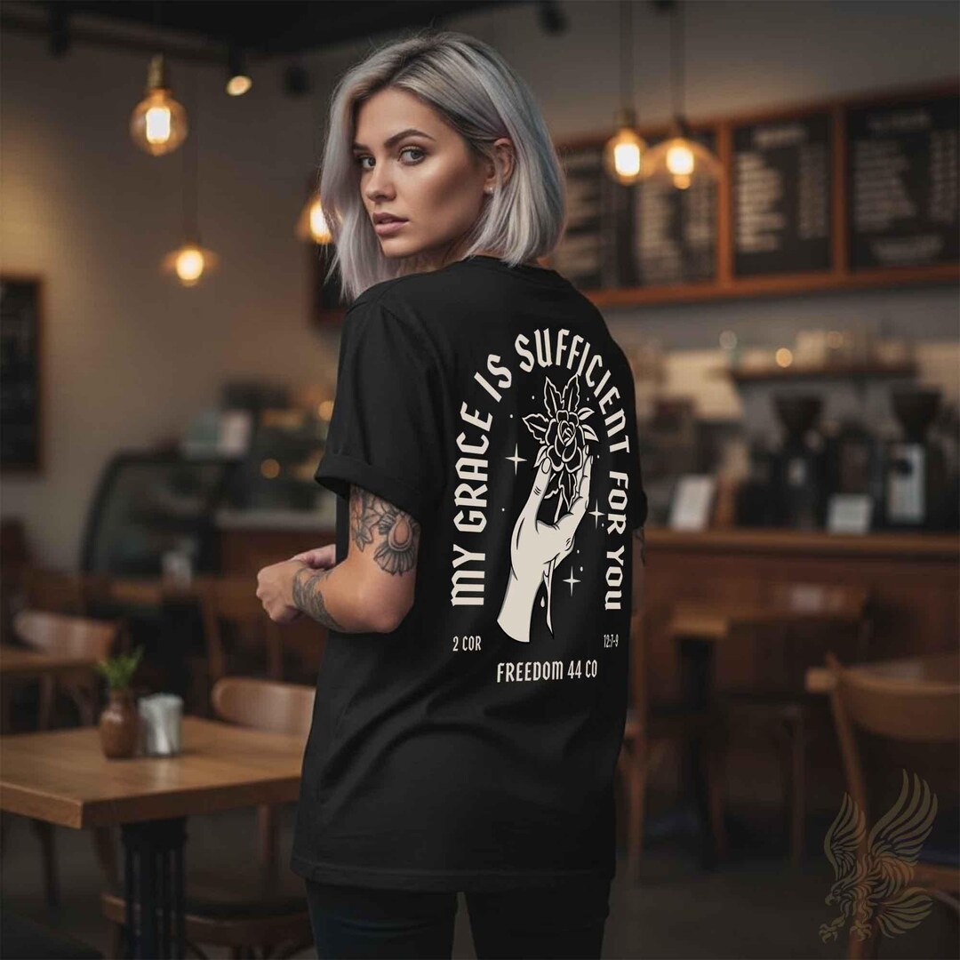 Maglietta Unisex Maniche Corte Maglietta Cristiana Con Croce - Foto 6