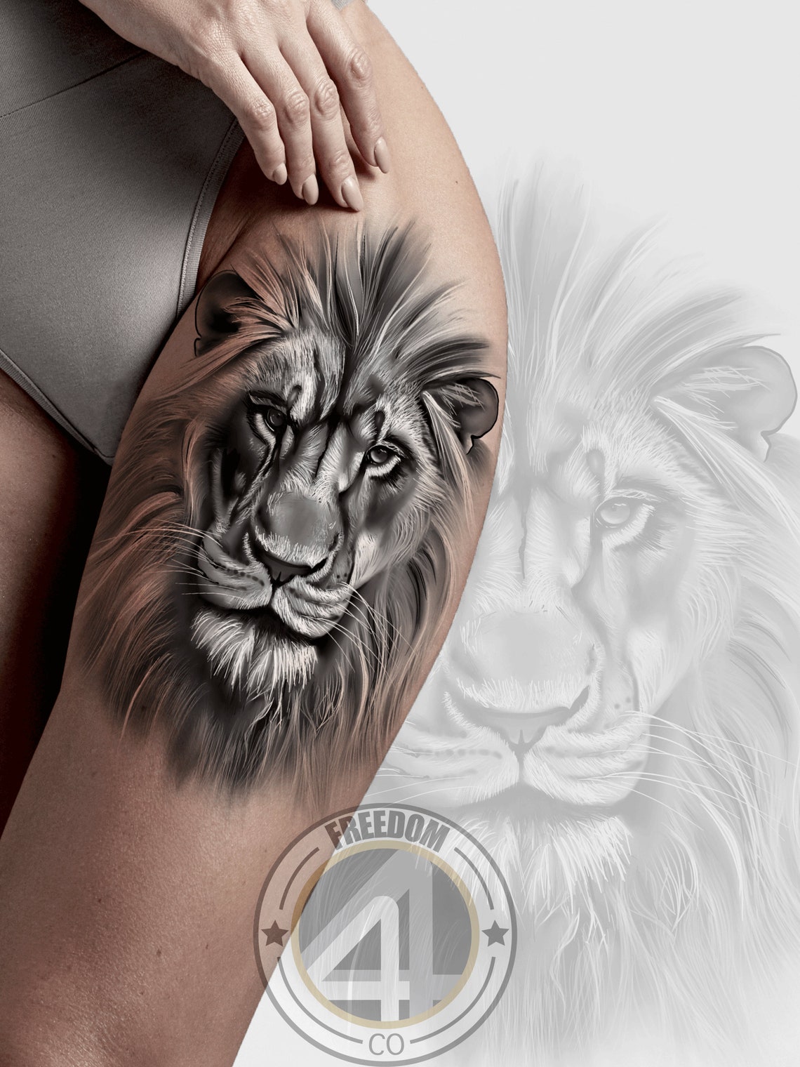 Tattoo Design, Realistic Lion Tattoo, Tattoo Stencil, Lion SVG, Tattoo ...