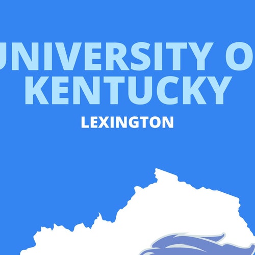 University of Kentucky Lexington KY Map Watercolor Art Print Etsy