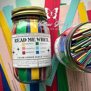Bible Verse Jar, Read Me When Daily Christian Encouragement Gift, thoughtful Gifts