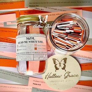 Mom Read Me When Jar, Bible Verse for Mother's, emotions and feelings Bible Verses, Christmas Gift, Mom Birthday Gift, Christian Gift, Wife