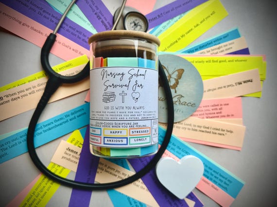 NURSING SCHOOL GIFT, Bible verses for nursing students, stress management, scriptures for encouragement, Nursing Student Gift, college gift