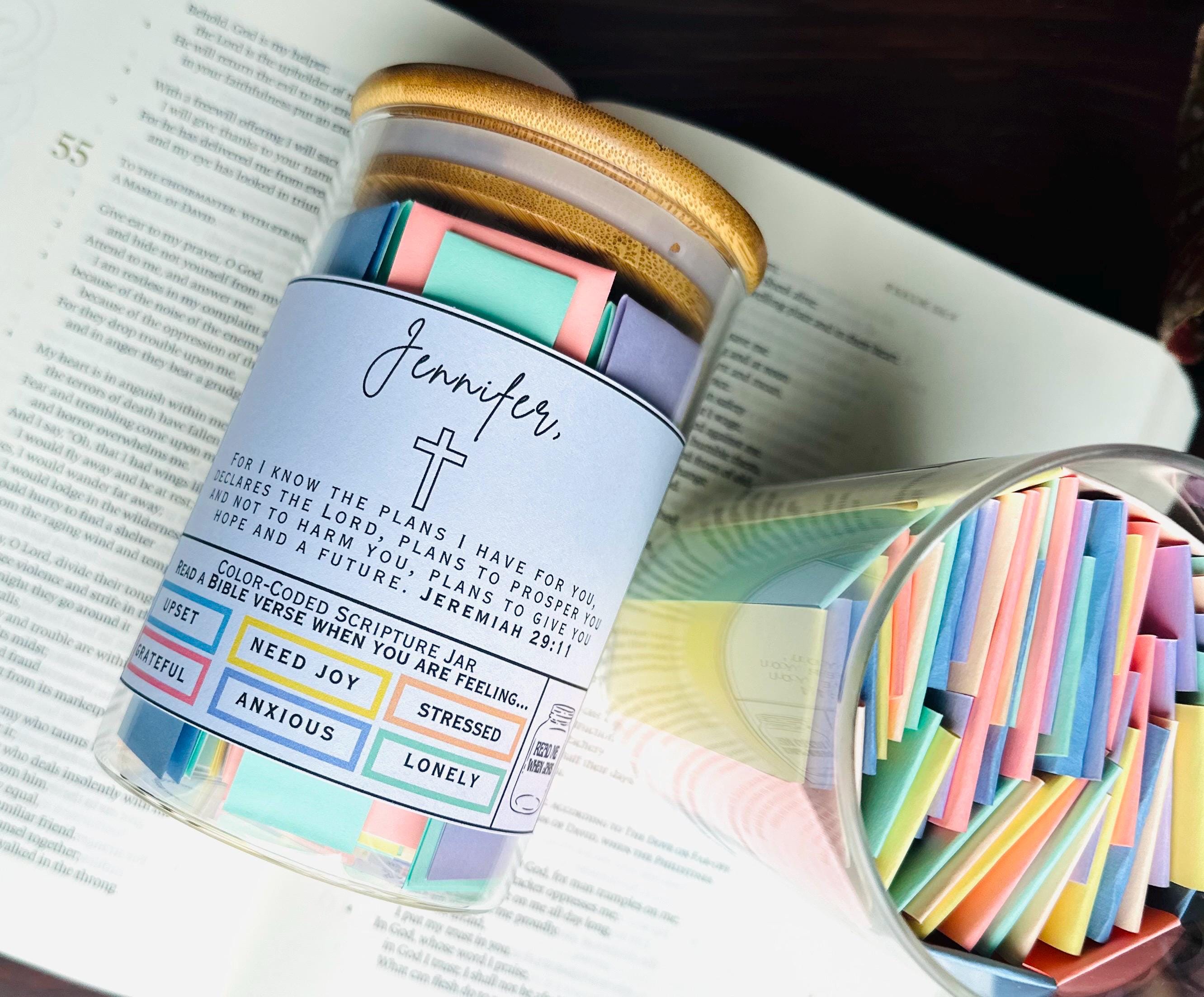 Persoanalized Daughter Son READ ME WHEN Jar, Bible verses for feelings, emotions scripture, Christmas Christian gift, for her, encouraging
