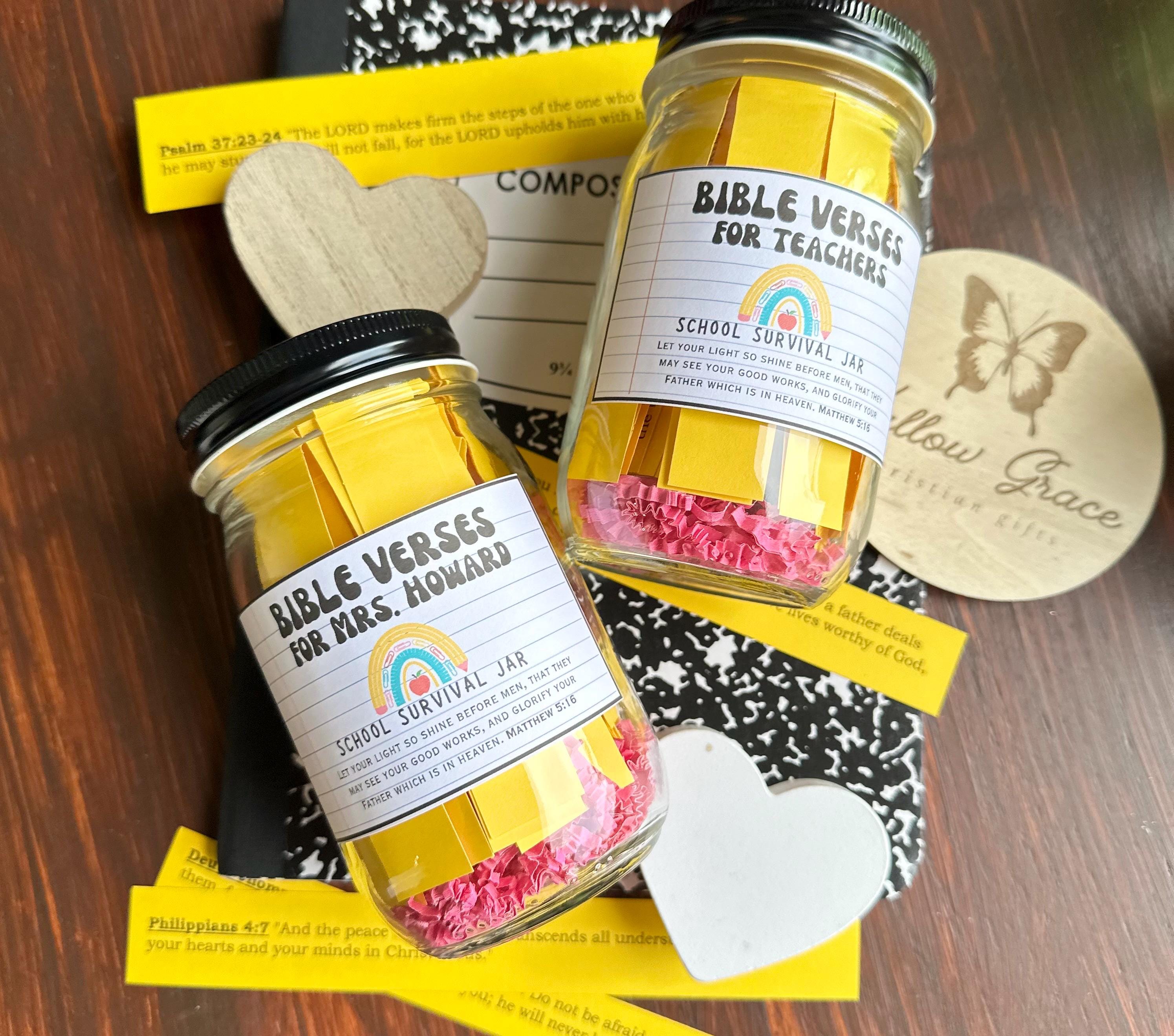 Teacher Gift Jar, Back to school, school year encouragement, Meet the teacher, teacher appreciation,  Teacher Christmas Birthday Gift