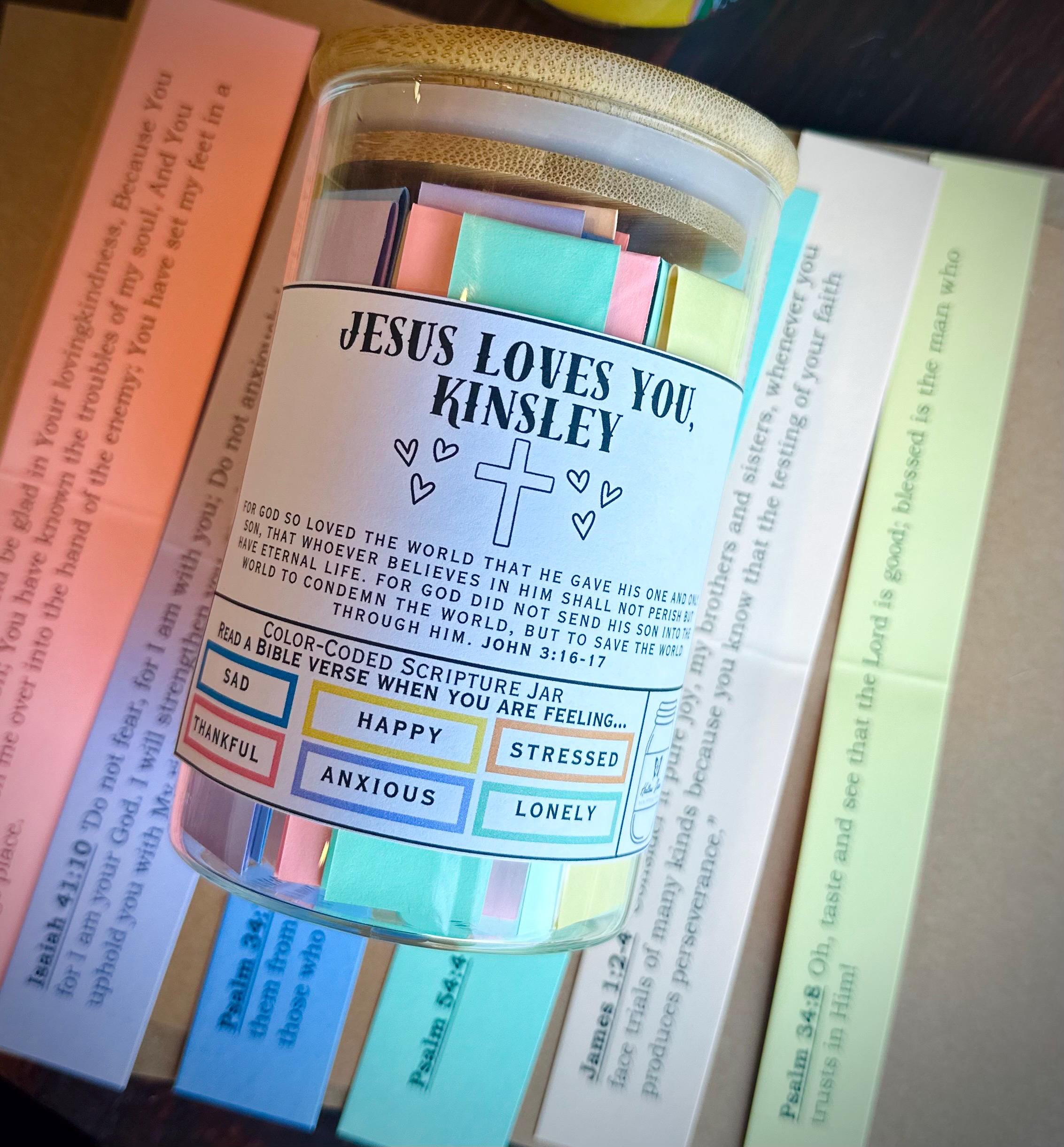 Jesus Loves You GIFT JAR, John 3:16 Christian Gift, Encouraging